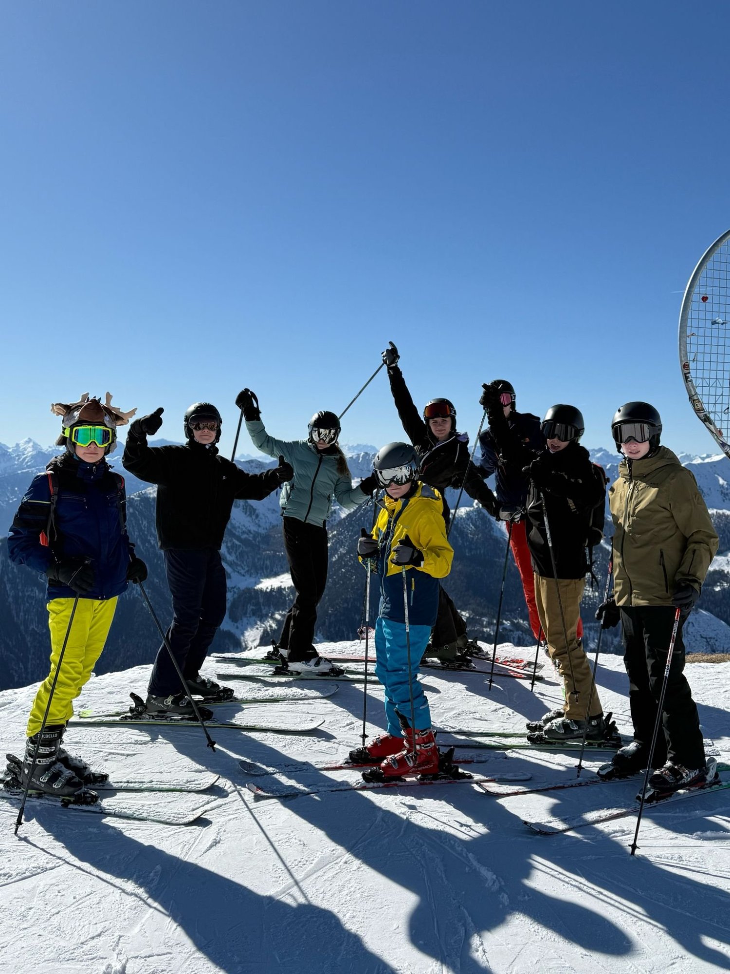 Deelnemers op de piste in Zuid-Tirol